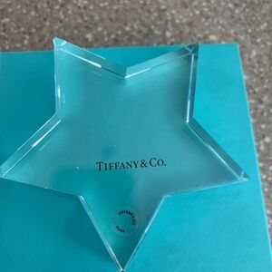 Tiffany & Co. Clear Crystal Star Decor.